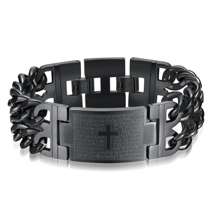 Dual Chain Cross Bracelet