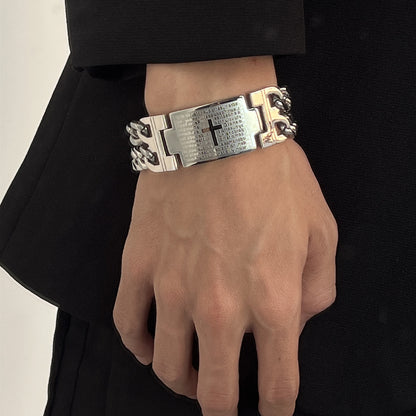 Dual Chain Cross Bracelet