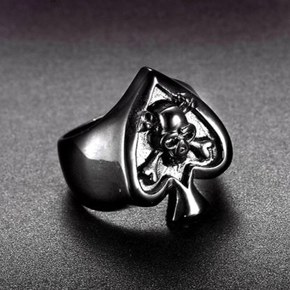 Spade Skull Ring
